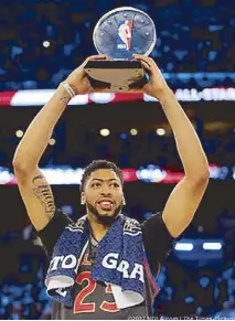  ??  ?? No one shines brighter in the NBA than superstar Anthony Davis of the New Orleans Pelicans.