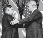  ?? Associated Press file photo ?? North Korean officials said that while North Korean leader Kim Jong and President Donald Trump have a “personal” bond, nuclear ambitions are undeterred.