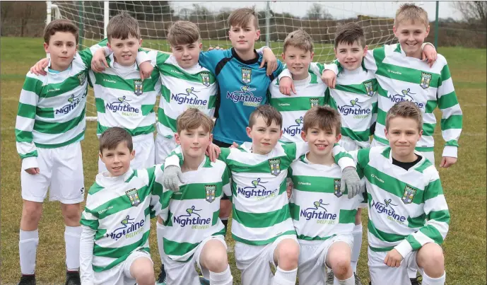  ??  ?? The Donacarney Celtic Under-12s who faced Westport United on Sunday.