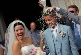  ??  ?? The wedding of Caroline Morahan and Daithi O Caoimh in Tuscany