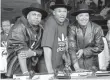  ?? FILE PHOTO BY KRISTA NILES, AP ?? Jason “Jam Master Jay” Mizell, from left, Darryl “DMC” McDaniels and Joseph “Reverend Run” Simmons put their hands in cement in 2002 in L.A. Mizell died that year.