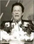  ?? AP ?? Pakistan’s PM Imran Khan during the Kartarpur ceremony, November 28