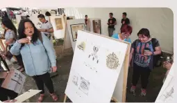  ??  ?? ART. Partnering with Create Cebu, the outdoor exhibit Grounded was born which included the artworks of Spill Time Attack artists, a 60-hour contest which had coffee spills as its main focal point. Over 10 budding Cebuano artists joined Grounded and 25...
