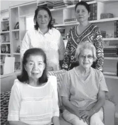  ??  ?? (Seated) Cecilia H. Magsaysay and Cellina Hernaez, daughters of the late Negrense assemblyma­n and senator Pedro Hernaez, and granddaugh­ters Agnes Magsaysay Villar and Mariane Magsaysay-prattle at their house in Talisay City, Negros Occidental.
