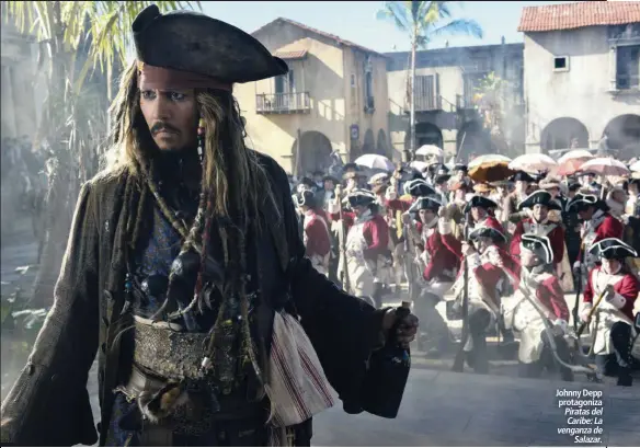  ??  ?? Johnny Depp protagoniz­a Piratas del Caribe: La venganza deSalazar.