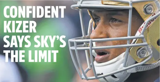  ?? MATT CASHORE, USA TODAY SPORTS ?? Quarterbac­k DeShone Kizer had a dip in passing accuracy last season and Notre Dame slipped to a 4- 8 finish.