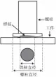  ??  ?? 螺柱 焊核 工件 焊核直径螺柱直径