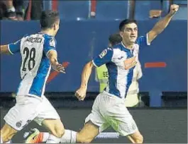  ?? JESUS DIGES / EFE ?? Gerard Moreno celebra el gol de la victoria ante el Osasuna