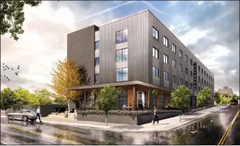  ?? Contribute­d Photo ?? Hotel: This image shows an artist rendering of the Haywood Hotel, which is slated for an opening in March 2020.