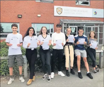  ??  ?? ■ GCSE success for East Leake Acaedmy students.