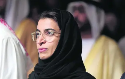  ?? Delores Johnson / The National ?? Noura Al Kaabi, Minister of State for Federal National Council Affairs, praised the elevation of women to key jobs.