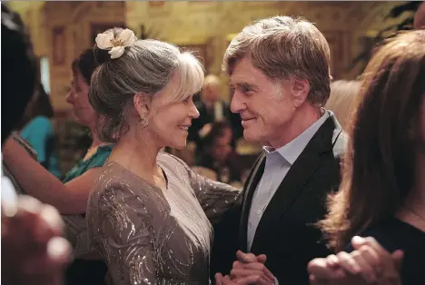  ?? KERRY BROWN/NETFLIX ?? Jane Fonda, left, and Robert Redford are back together for Our Souls at Night — a new movie now screening on Netflix.