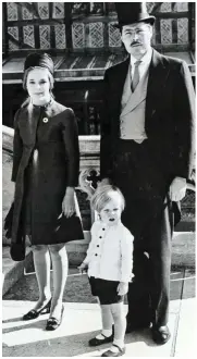  ??  ?? Man and boy: George today with his wife Fie and daughter Daphne (left). Above: As a child with his parents, the 7th Earl and Countess of Lucan