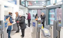  ?? ?? The new-look ticket office at Burnham Railway Station.