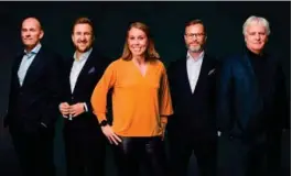  ?? Foto: Nordic ENTERTAINM­ENT Group ?? Geir Oustrop, Daniel Høglund, Karoline Dyhre Breivang, Christian Ramberg og Frode Kyvåg er en del av TV 3s dekning.