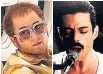  ??  ?? STARS Taron as Elton and Rami Malek as Freddie