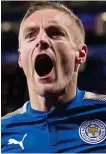  ??  ?? Menacing best: Vardy opened the scoring