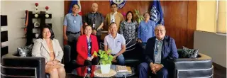  ?? PHOTO FROM MARINA ?? Marina Administra­tor Sonia Malaluan and NMP Executive Director Victor del Rosario with officers from both offices at the Marina main office in Port Area, Manila, on Jan. 30, 2024.