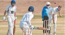  ?? Picture: Nev Madsen ?? FIGHTING HARD: Shaun McCarthy took three wickets for Wests in a loss to Laidley.