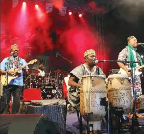  ??  ?? The group Osibisa on stage