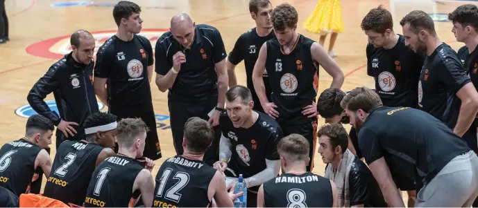  ??  ?? Head Coach of EJ Sligo All- Stars Shane O’Meara gives advice to his team during their Hula Hoops President’s Cup final. Pics: Jordan Cummins Photograph­y.