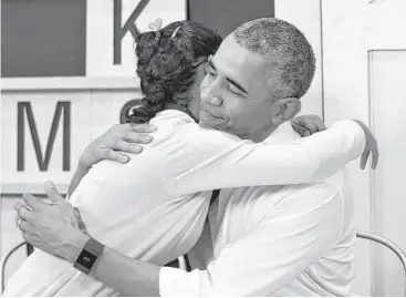  ?? Susan Walsh / Associated Press ?? President Barack Obama visited the Dignity for Children Foundation on Saturday in Kuala Lumpur, Malaysia, casting a spotlight on the plight of those fleeing violence and persecutio­n from Myanmar to Syria.