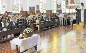  ?? HANSEL VáSQUEZ ?? La misa de cenizas celebrada en la Iglesia Inmaculada Concepción.