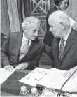  ?? WIN MCNAMEE, GETTY IMAGES ?? Senate Foreign Relations Committee Chairman Bob Corker, left, confers with Sen. Ben Cardin, D-Md.