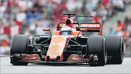  ?? FOTO: GETTY ?? Fernando Alonso espera que el McLaren-Honda no lastre su próximo fin de semana, en el que se disputa el GP de Gran Bretaña