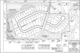  ?? MAP VIA TOWNSHIP RECORDS ?? This map shows the designated wetland areas on the 22-acre, 52-home subdivisio­n proposed on Romig Road by Gambone Brothers Developmen­t Company.