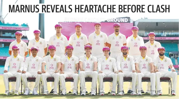  ?? Picture: Getty ?? The Australian team in the pink for a team photo at the SCG on Monday ahead of the start of the fourth Test on Wednesday.
