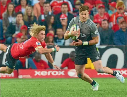  ?? GETTY IMAGES ?? David Havili in action during the Crusaders’ Super Rugby final win over the Lions in Johannesbu­rg.