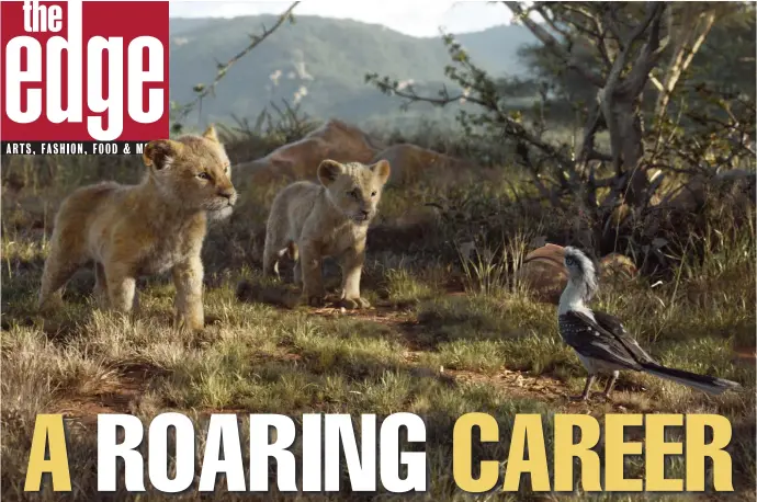  ??  ?? IN THE WILD: Lion cubs Simba (JD McCrary) and Nala (Shahadi Wright Joseph) listen to Zazu (John Oliver) in ‘The Lion King.’