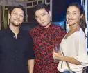  ??  ?? Martin de Guzman, Tim Yap and Solenn Heussaff.