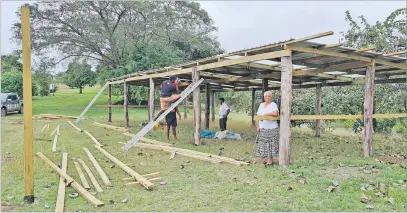  ?? Picture: SUPPLIED ?? Eileen Chute stands next to her new nursery that is being constructe­d using the grant given by BLP.