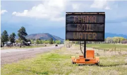  ??  ?? The village of Chama’s water treatment plant is operating at less than half of its capacity, and residents have been ordered to boil water before using it.