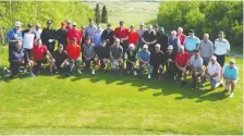  ??  ?? Some of the 230 golfers who took part in the tournament.