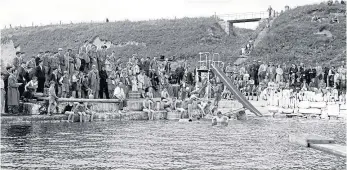  ??  ?? An undated image of a busy scene at North Baths in Wick.