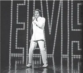  ?? ABG/GRACELAND ARCHIVES ?? Elvis sings his inspiratio­nal “If I Can Dream” from his 1968 “Comeback Special.”