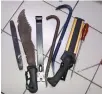  ??  ?? These burglary implements were also seized.