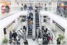  ??  ?? A STEP UP: The Capital Mall, the first real shopping centre in Gaza. Customers are not buying much due to high unemployme­nt.