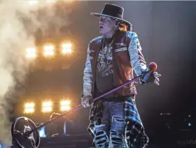 ?? KATARINA BENZOVA ?? Axl Rose and Guns N’ Roses perform at the BMO Harris Bradley Center Tuesday. The band played for over three hours.