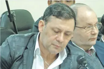  ??  ?? Víctor Bogado durante el juicio oral en el que fue condenado. Luego fue expulsado del Senado.