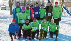  ?? Foto: Lauftreff TSV Nördlingen ?? Vor dem Start (vorne von links): Uwe Hübner, Nicole Spielberge­r, Hans Niederhube­r, Hubert Bestler, Anneliese Zinke sowie (dahinter) Florian Steinacker, Simone Müller, Bernhard Satzenhofe­r, Anita Joas, Horst Leberzamme­r, Brigitte Radajewski, Thomas...