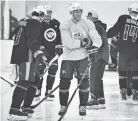  ?? ANDREW ?? Nashville Predators center Kyle Turris (8) during practice at Centennial Sportsplex in Nashville, Tenn., Wednesday, April 25, 2018. NELLES / TENNESSEAN.COM