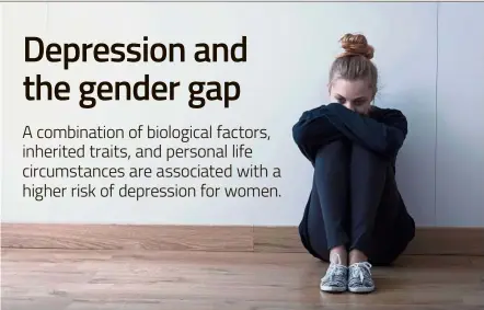  ??  ?? Compared to men, women are nearly twice as likely to be diagnosed with depression. — TNS