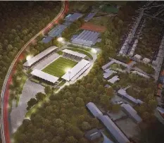 ?? COMPUTERDA­RSTELLUNG: GMP_SCHLAICH_BERGMAN&PARTNER ?? So soll das neue Saarbrücke­r Ludwigspar­kstadion Mitte 2018 aussehen.
