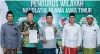  ?? ALLEX QOMARULLA/JAWA POS ?? TANGGAPI PRO-KONTRA: Tim Bahtsul Masail PWNU Jatim merilis hasil sidang.