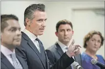  ?? Kent Nishimura Los Angeles Times ?? GOV. GAVIN NEWSOM could sign a bill making it harder for opponents to block or delay homeless projects in Los Angeles.