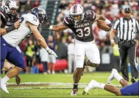  ?? THE ASSOCIATED PRESS FILE PHOTO ?? South Carolina running back David Williams, who was expected to join UConn as a graduate transfer, was not on the roster the team released on Friday.